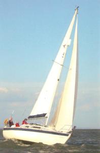 Sailing with friends in Solent, 2007